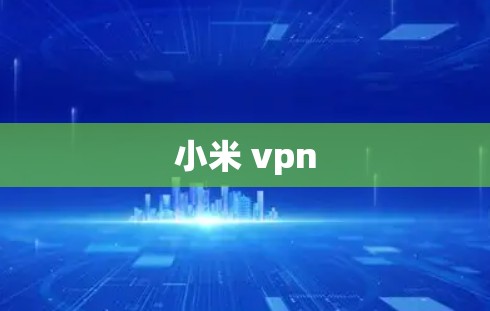 小米 vpn
