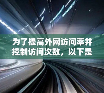 为了提高外网访问率并控制访问次数，以下是一些推荐的工具，结合了功能全面性和价格适中